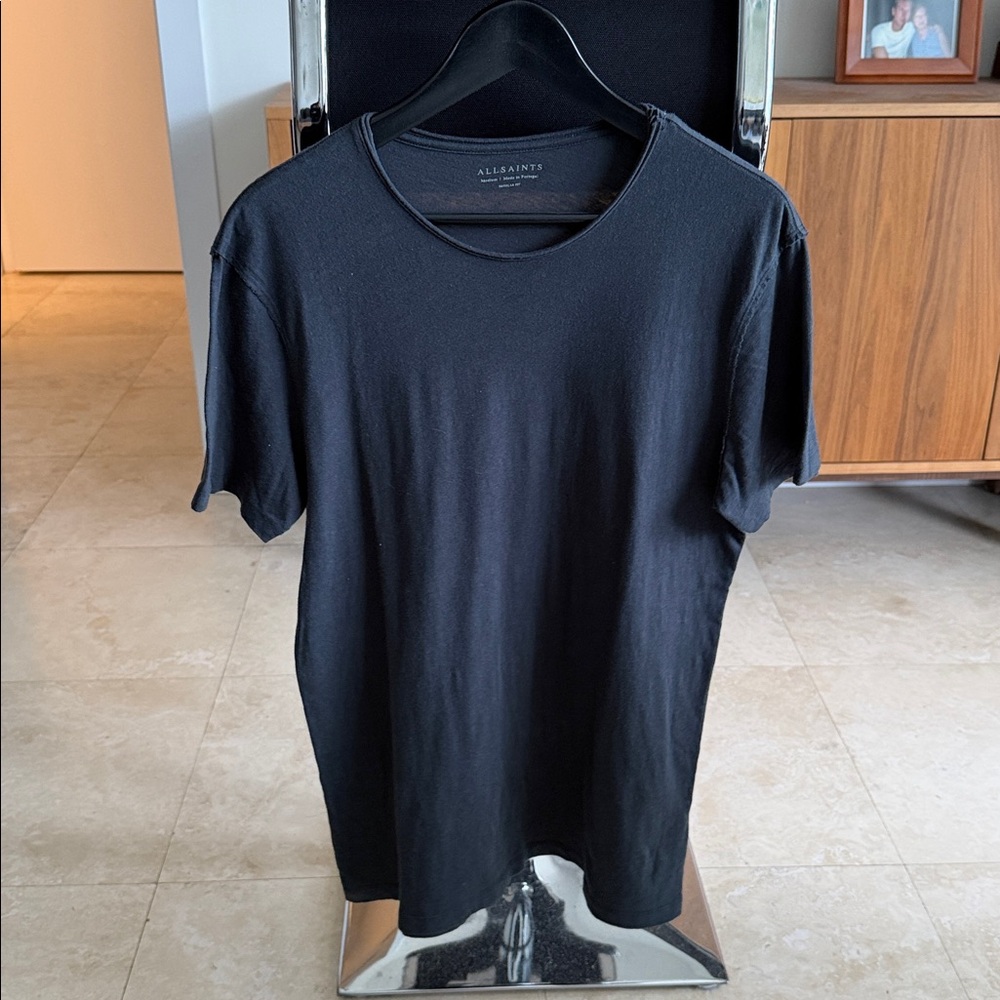 All Saints Figure Tee, Color is Ink Navy, Men's Shirt